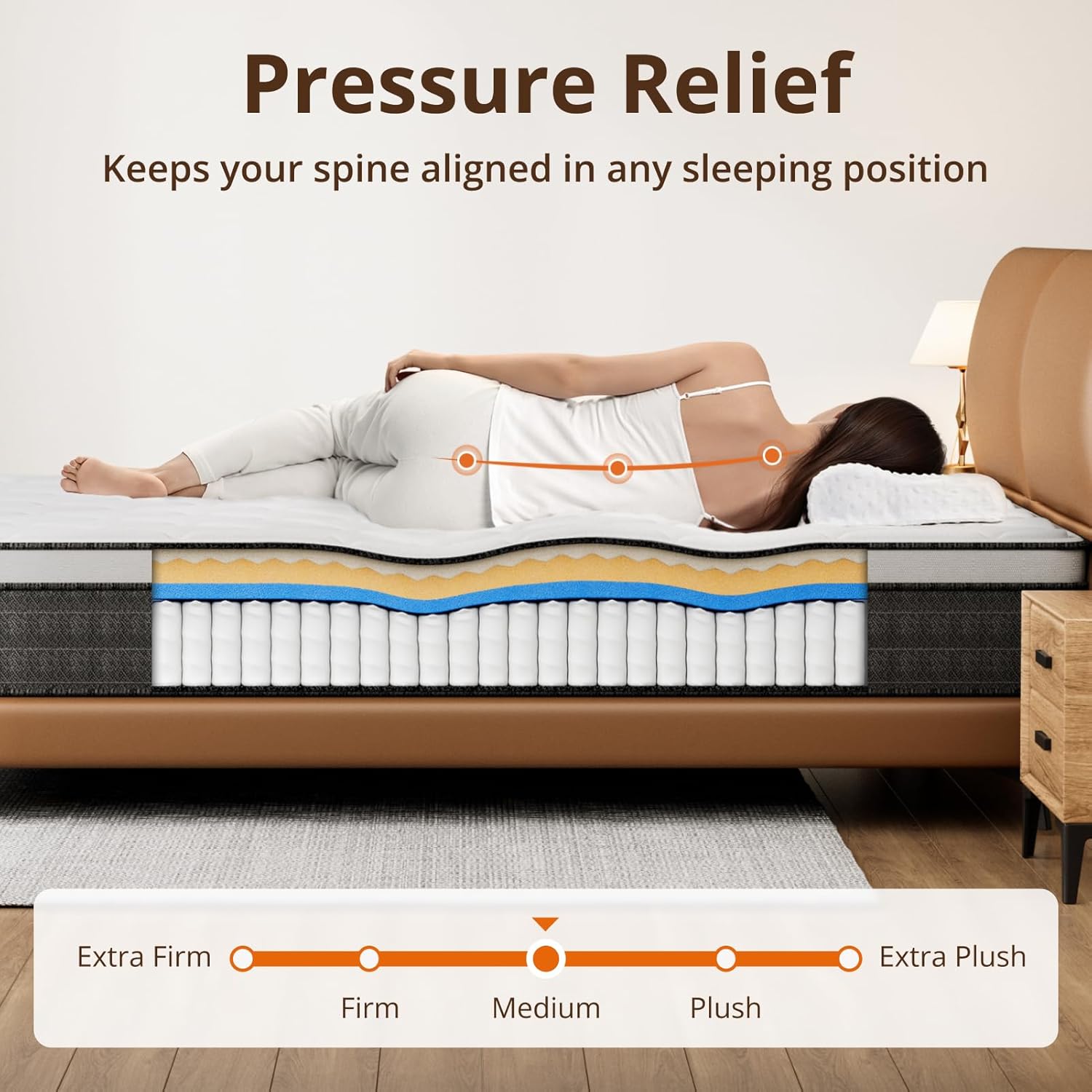 10/12 Inch Fiberglass-Free Hybrid Mattress in a Box