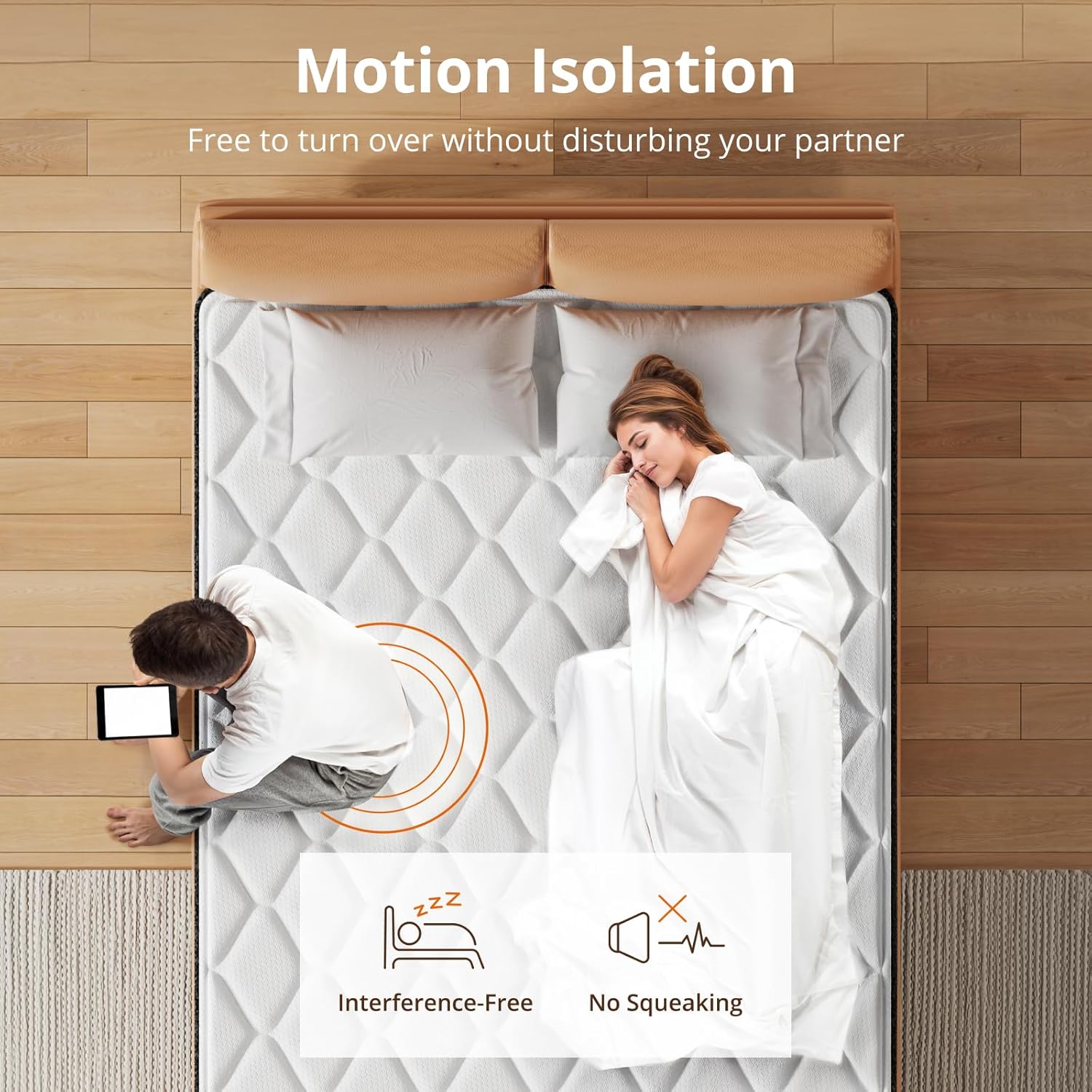 10/12 Inch Fiberglass-Free Hybrid Mattress in a Box