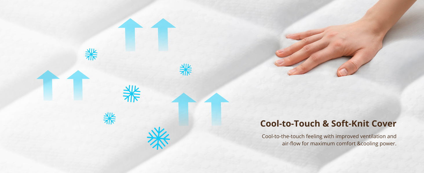 10/12 Inch Fiberglass-Free Hybrid Mattress in a Box