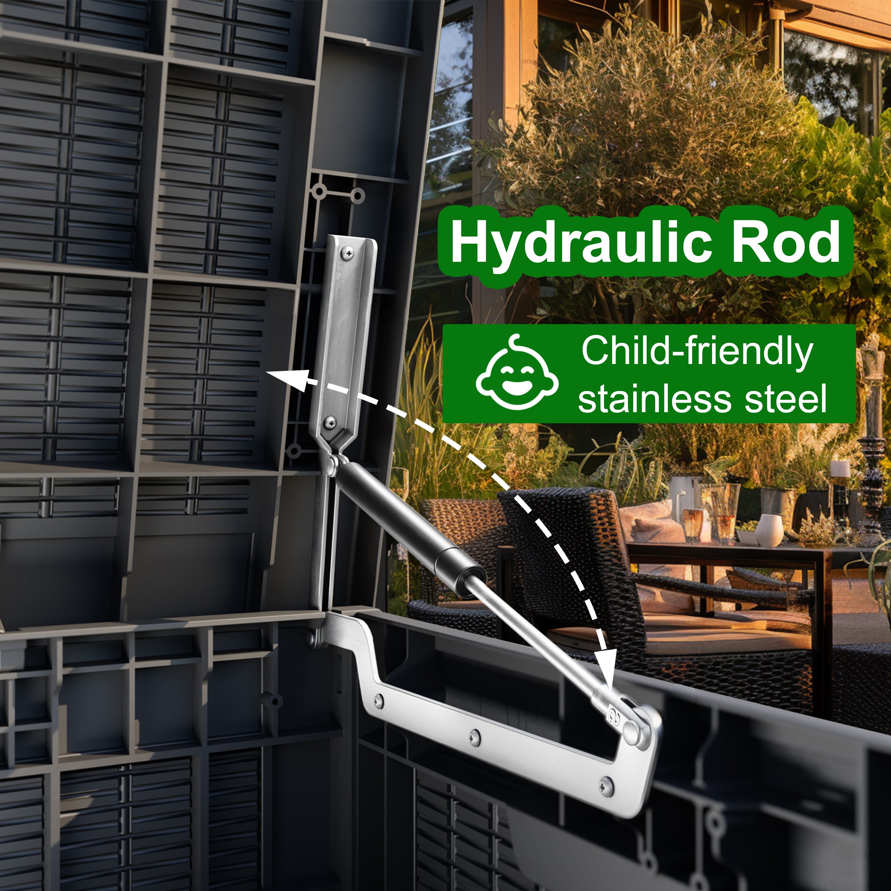 Hydraulic Rod
Child-friendly stainless steel