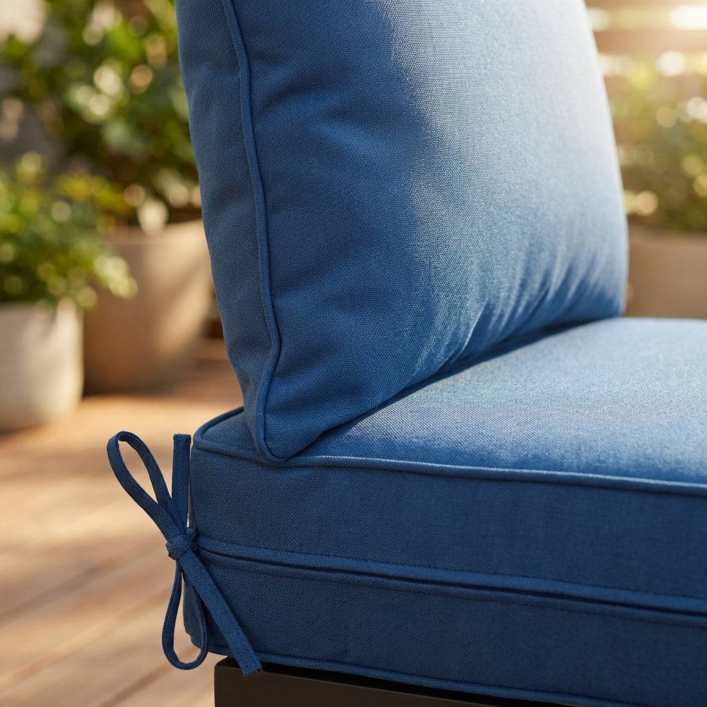 OLILAWN Outdoor Chair Cushions, 24x24x6 Inch Thicken Patio Furniture Cushions Set of 2, Beige, OL-HT049