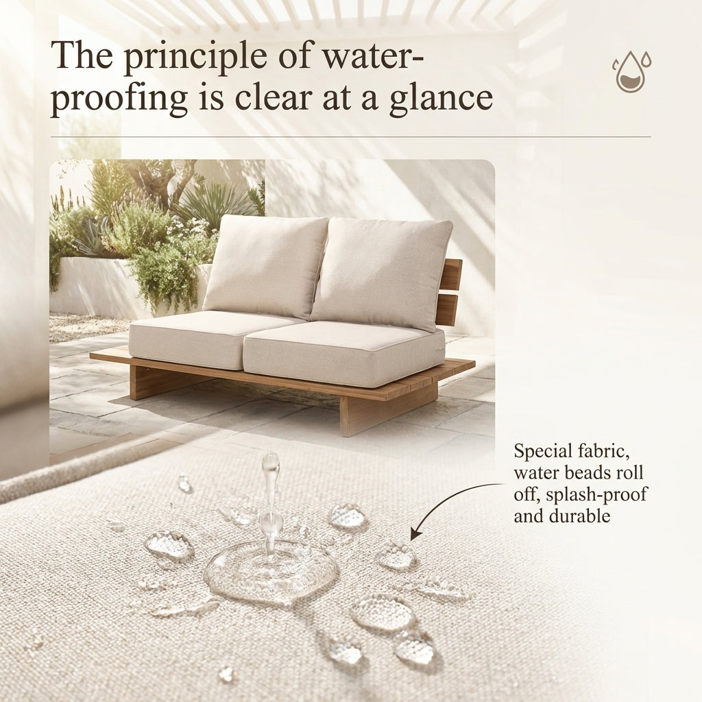 OLILAWN Outdoor Chair Cushions, 24x24x6 Inch Thicken Patio Furniture Cushions Set of 2, Beige, OL-HT049