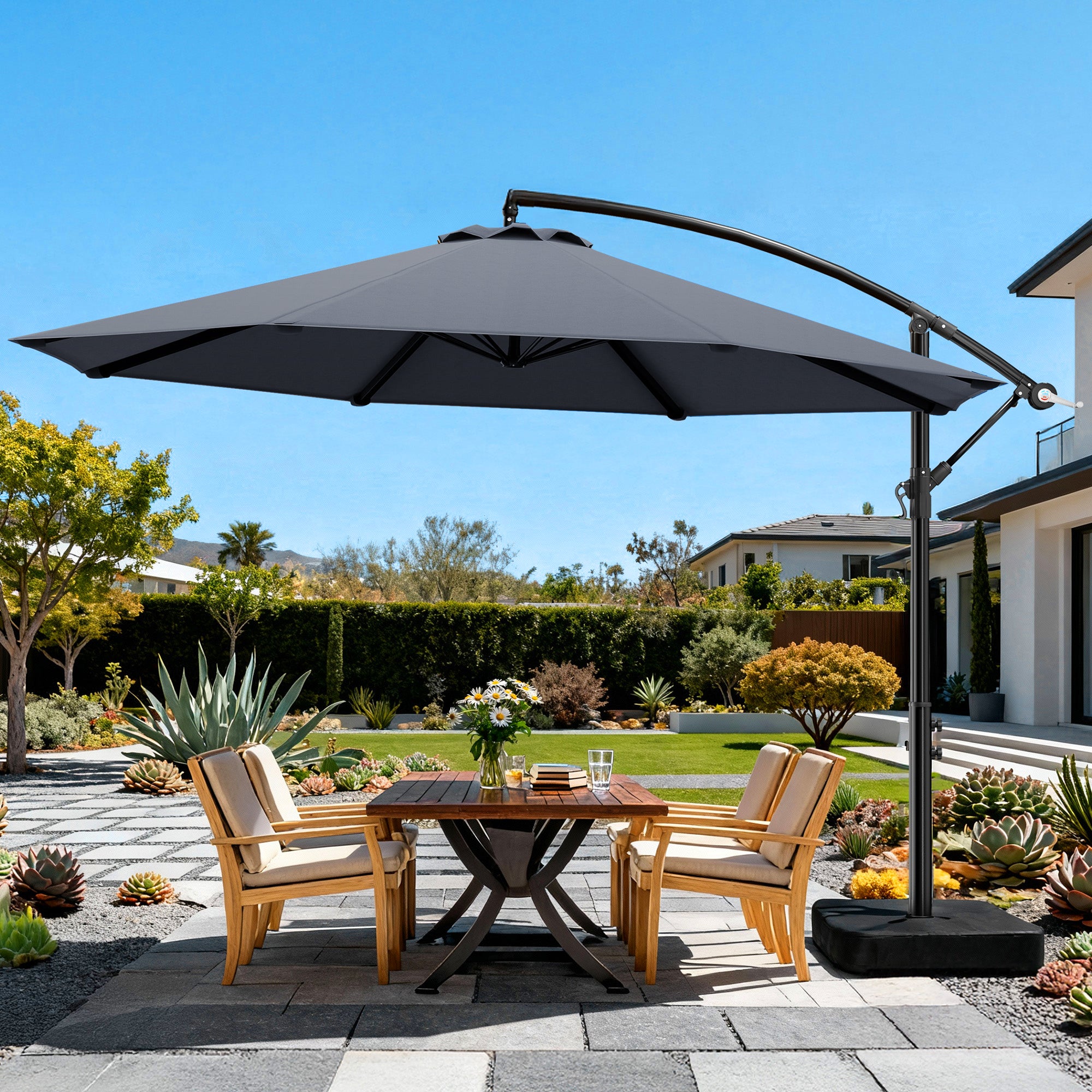 Olilawn 10ft Outdoor Patio Umbrella with Upgraded Yarn-dyed Fabric OL-HT032(UPC:779657329511)