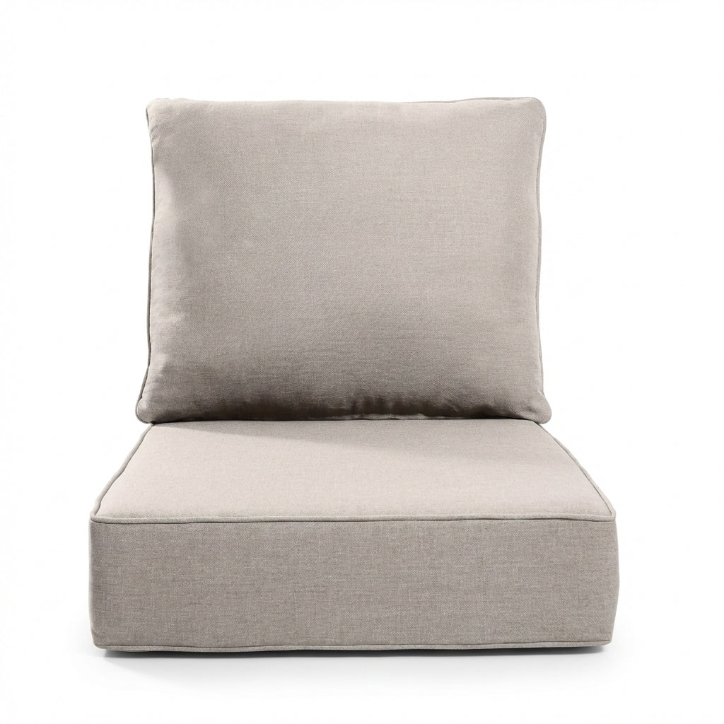 OLILAWN Outdoor Chair Cushions, 24x24x6 Inch Thicken Patio Furniture Cushions Set of 2, Beige, OL-HT049