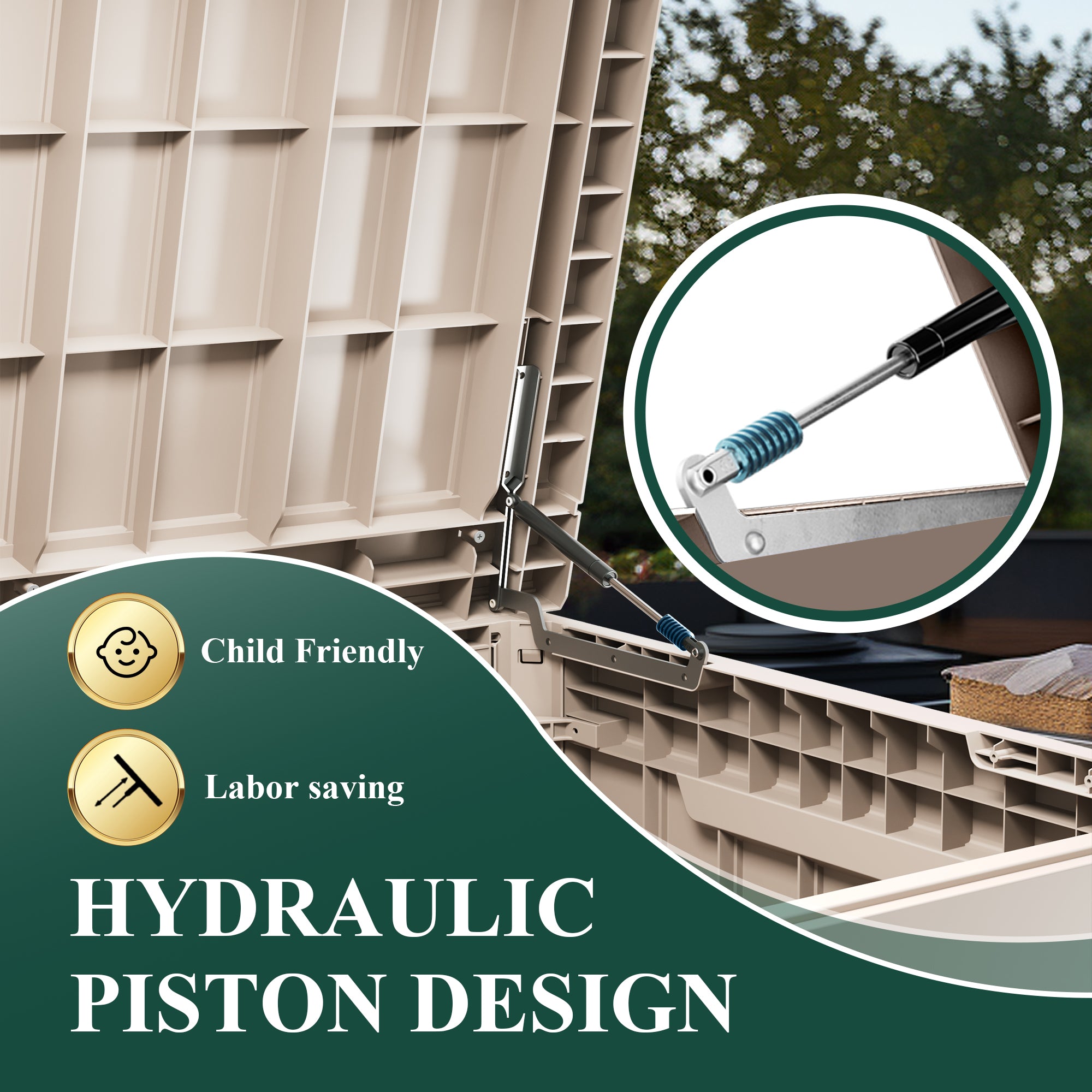 Child Friendly
Labor saving
HYDRAULIC PISTON DESIGN