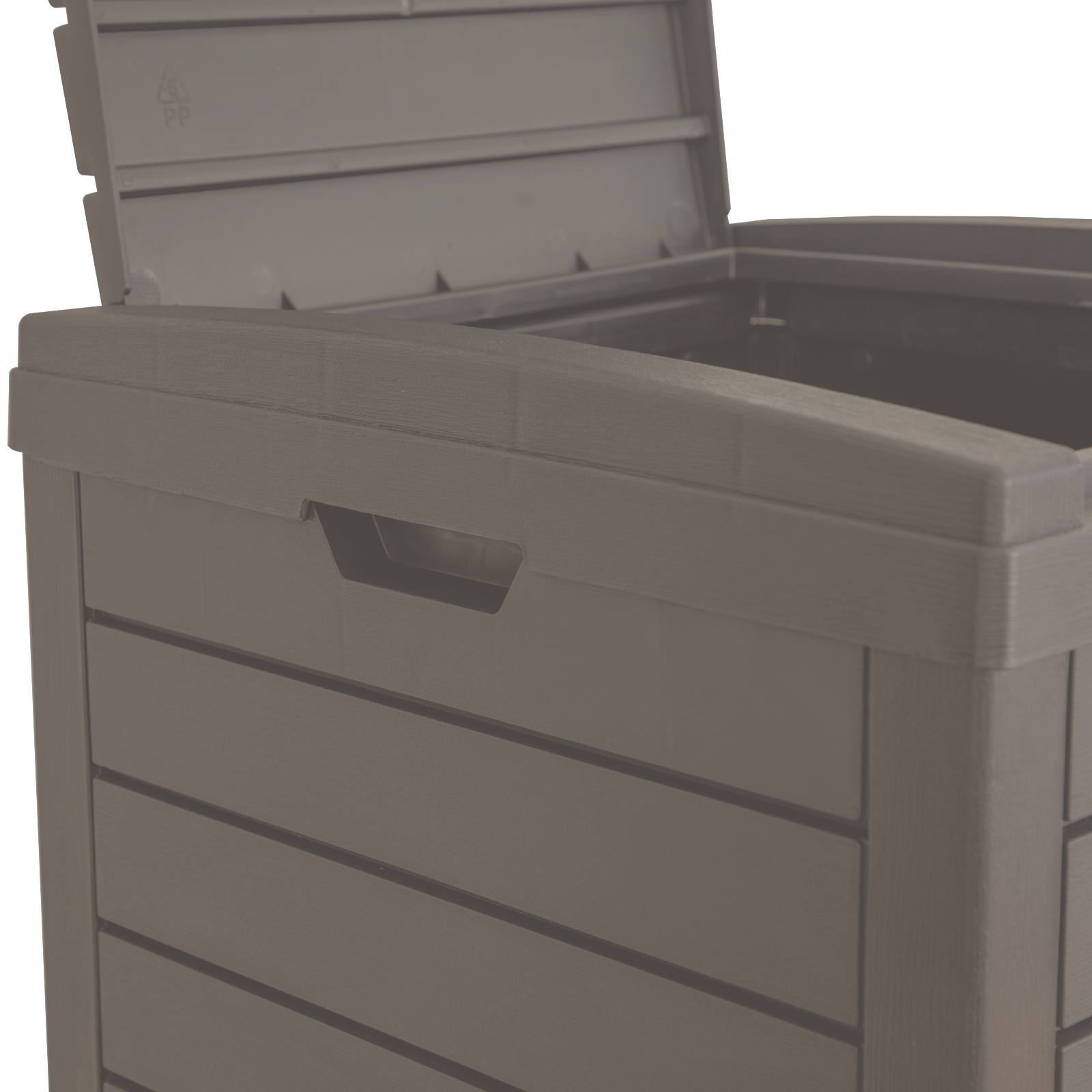 31 Gallon Outdoor Trash Can, Waterproof Resin Waste Bin with Lockable Lid & Drip Tray for Patio, Deck, Backyard & Kitchen