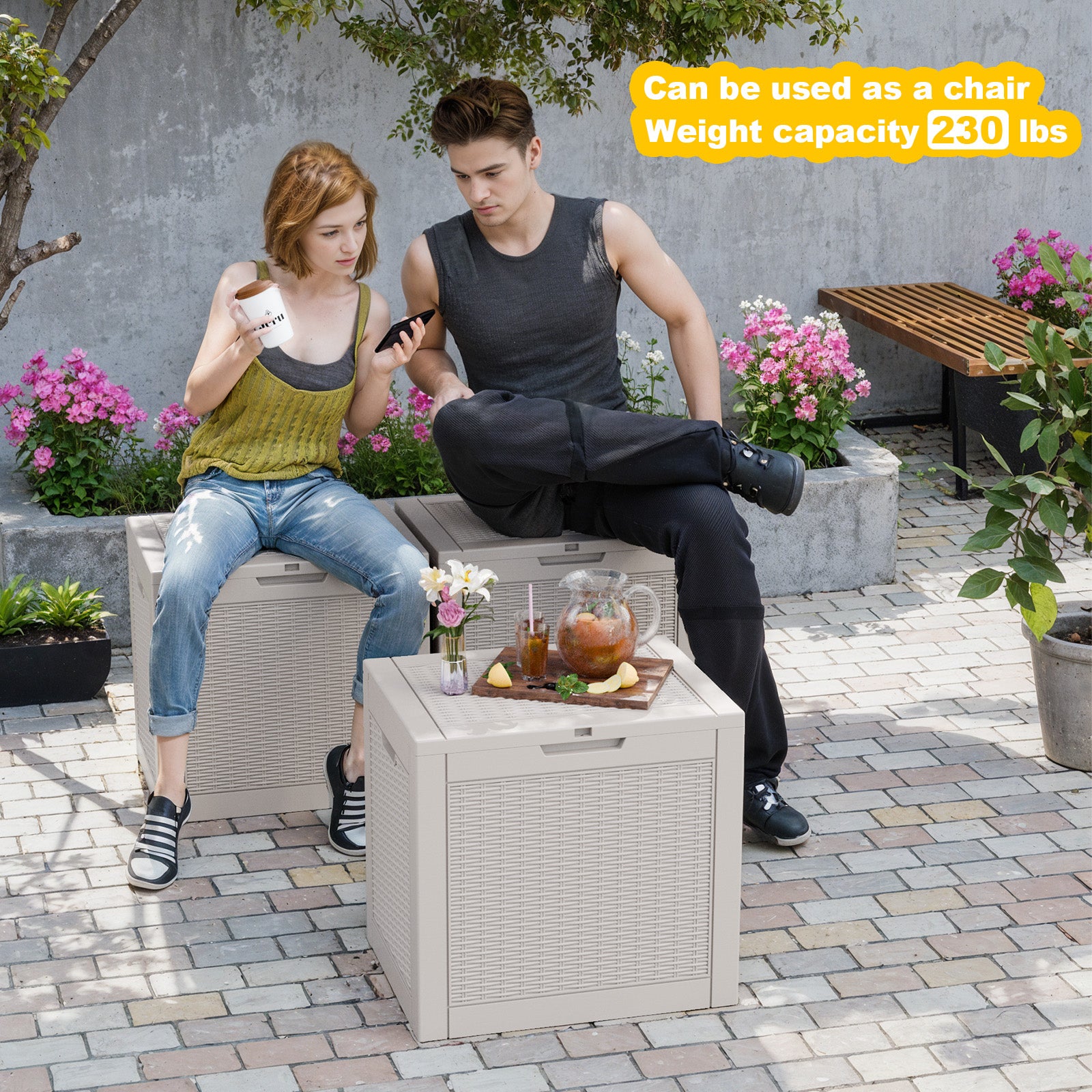 Can be used as a chair
Weight capacity 230 lbs