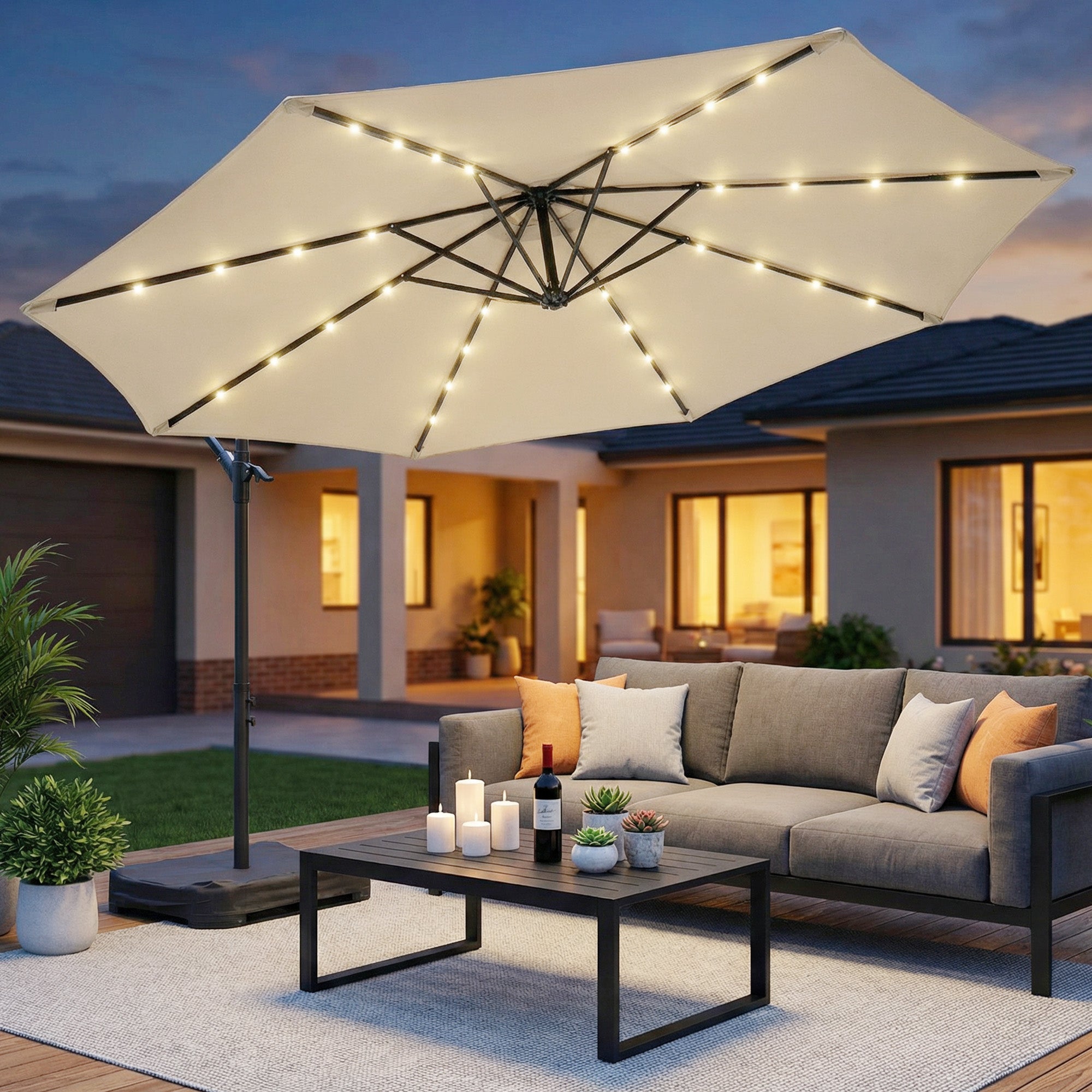 Olilawn 10ft Outdoor Patio Umbrella with Upgraded Yarn-dyed Fabric OL-HT032
