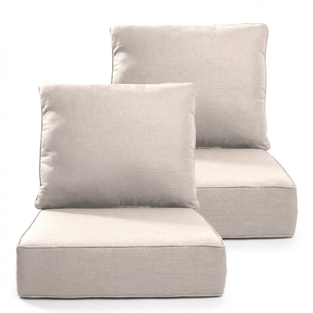 OLILAWN Outdoor Chair Cushions, 24x24x6 Inch Thicken Patio Furniture Cushions Set of 4, Beige-ol-ht049