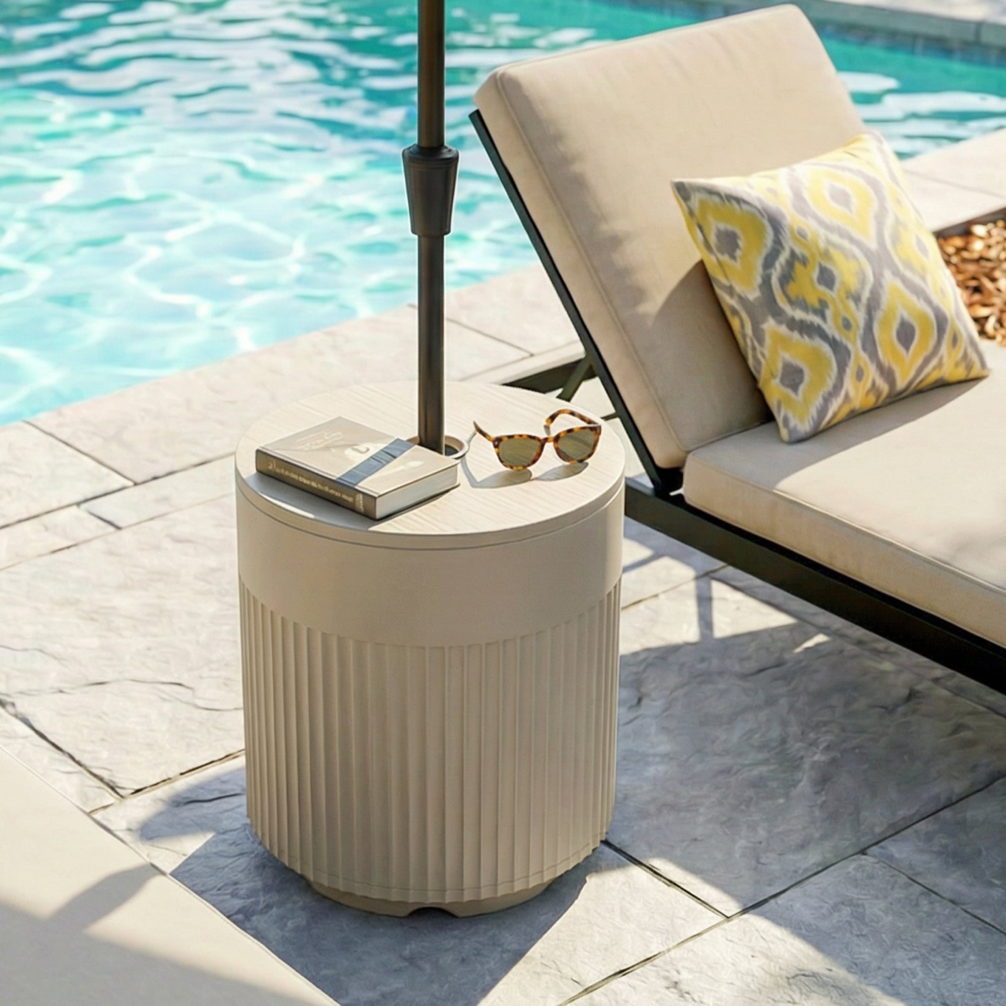 OLILAWN 90lb Patio Umbrella Base, Outdoor Umbrella Base Water Filled Stand,-ol-ht044
