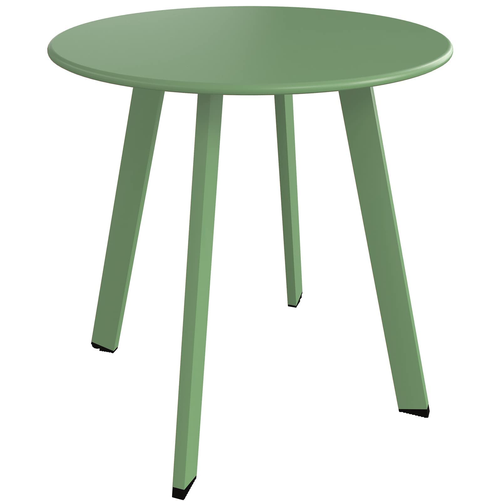 Round Outdoor Side Table with Square Feet