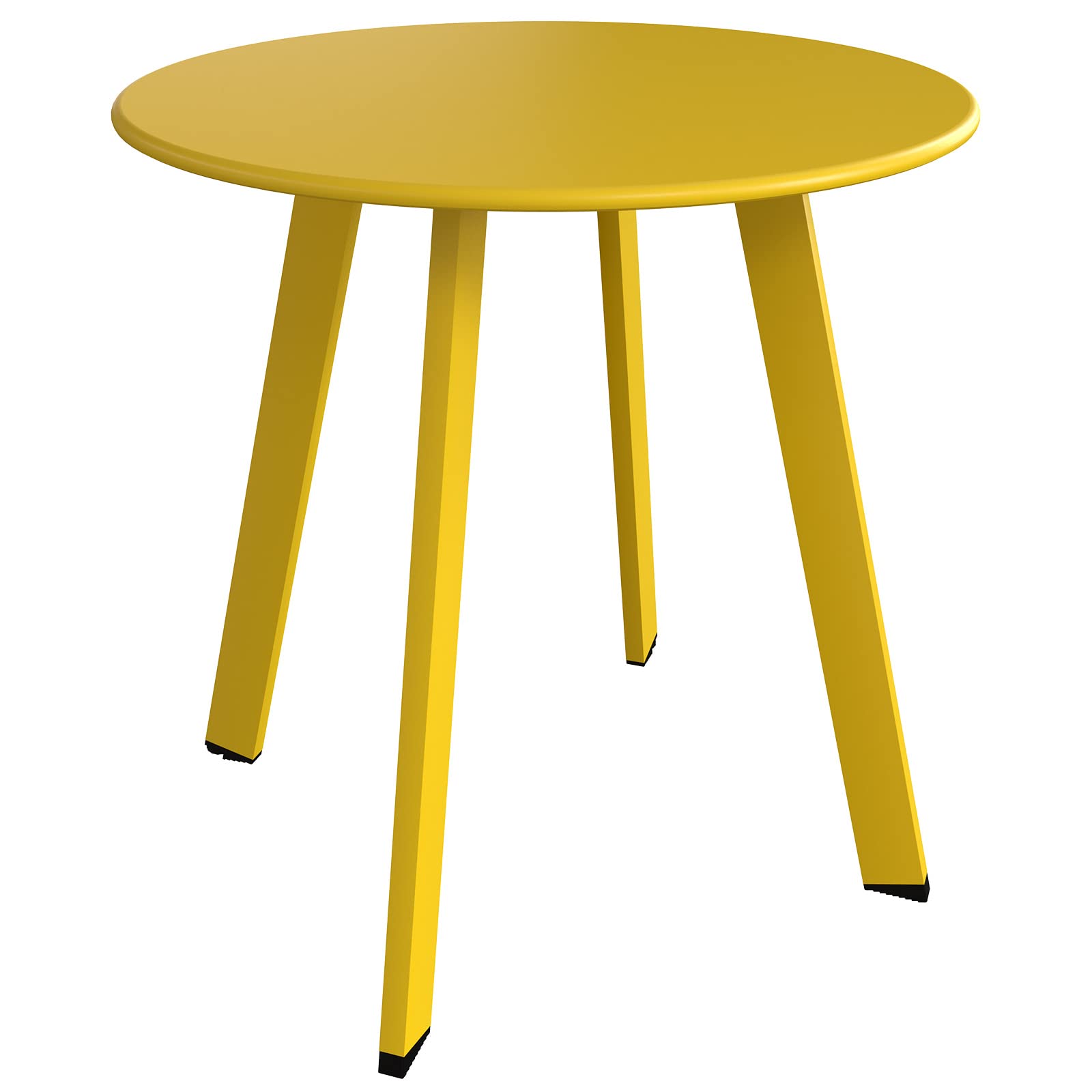 Round Outdoor Side Table with Square Feet