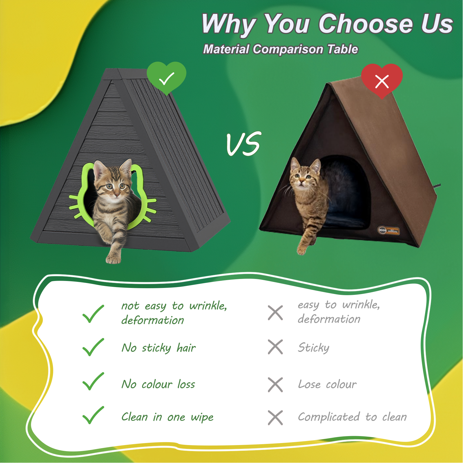 Black Triangular Cat House โ Privacy, Space, and Durability for Your Cat