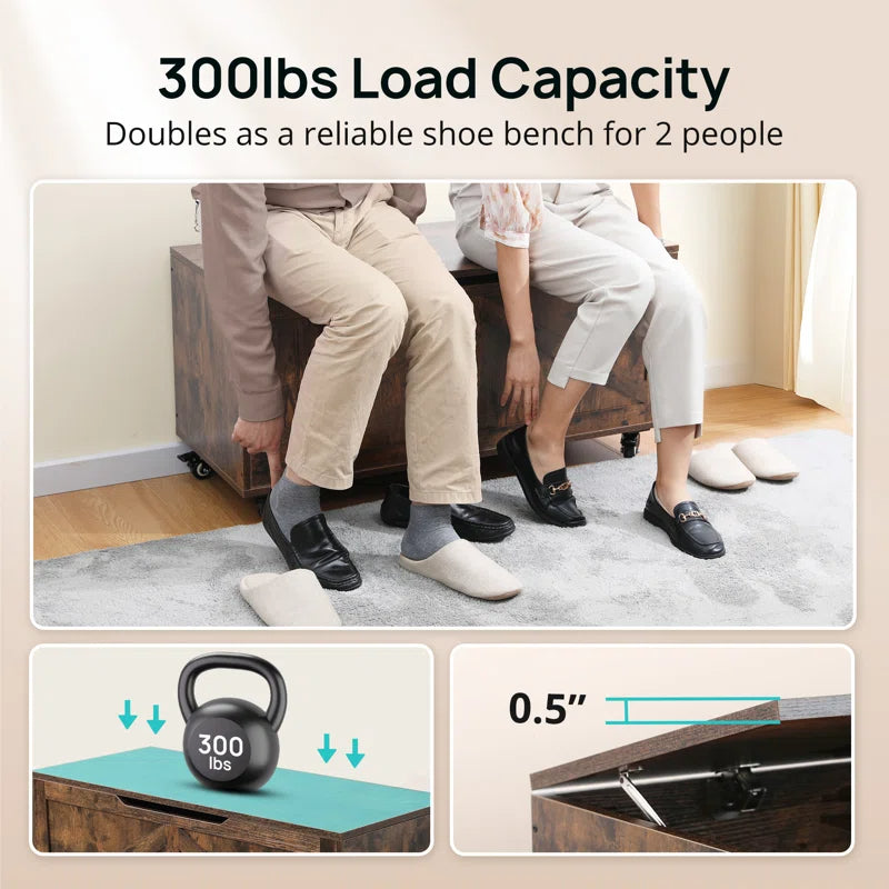 Upgraded 2025 Versatile Modern Storage Bench EJ-EN007