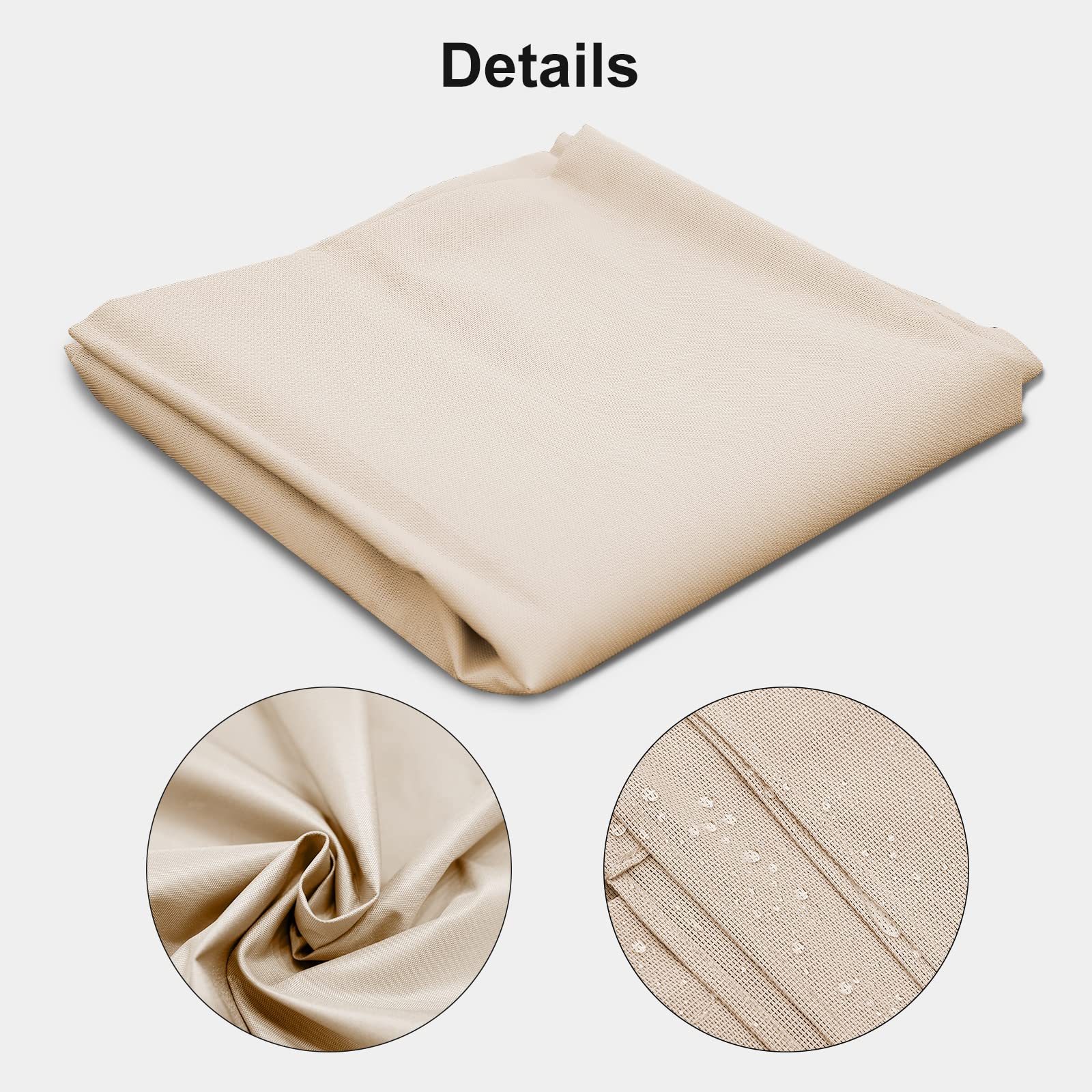 Pergola Shade Cover, OL-HT024 10' X 13' Outdoor Retractable Pergola with Sun-Protection, Durable Replacement Canopy for Garden Porch, Khaki