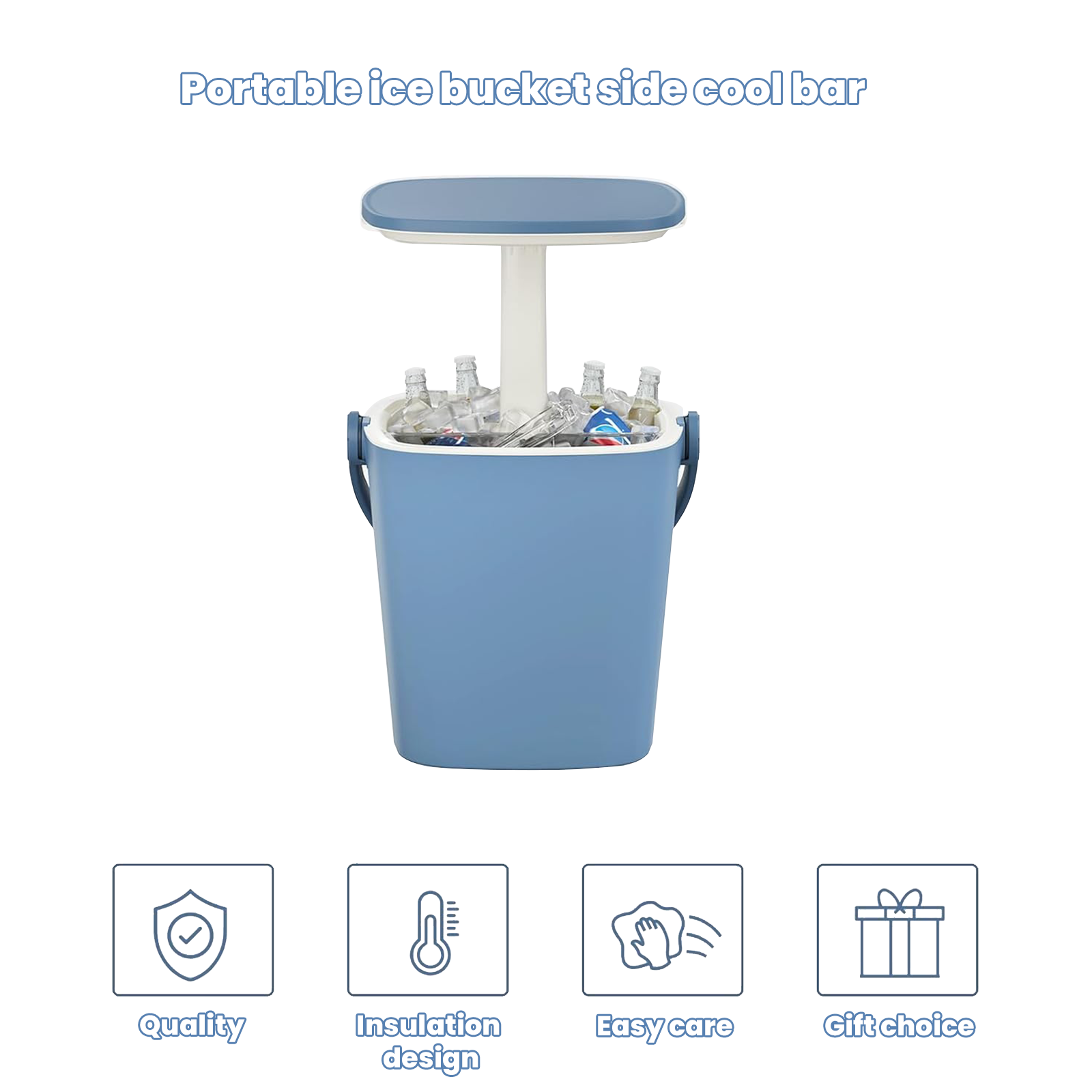 portable ice bucket side cool bar
quality insulation design easy care gift
choice