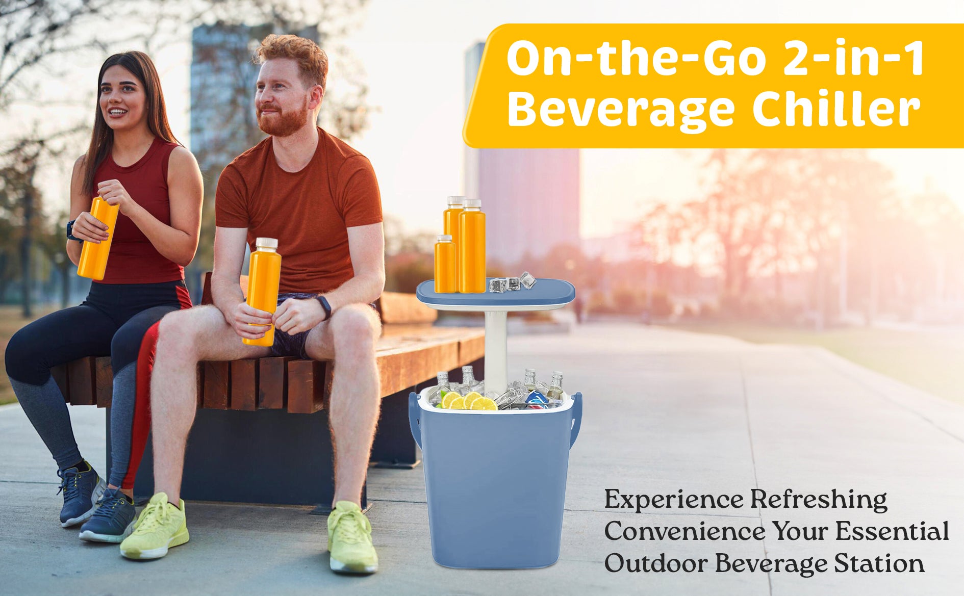 On-the-Go 2-in-1
Beverage Chiller
Exprience Refreshing
Convenience Your Essential
Outdoor Beverage Station
party drink cooler
