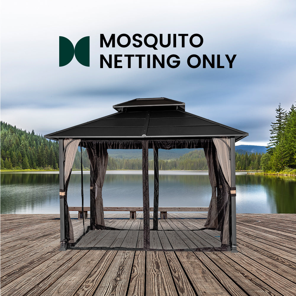 Mosquito Netting Metal Gazebo Walmart COBIZI 10'x 13' Waterproof