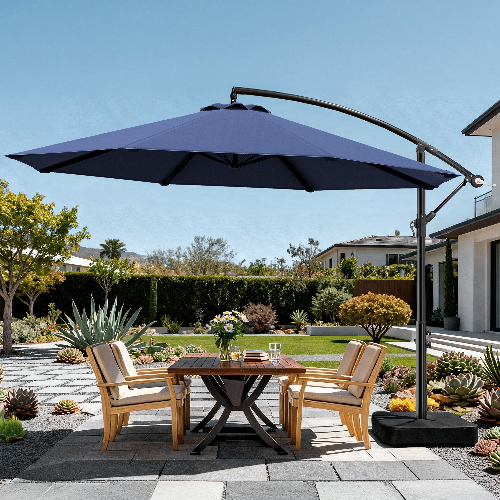 Olilawn 10ft Outdoor Patio Umbrella with Upgraded Yarn-dyed Fabric