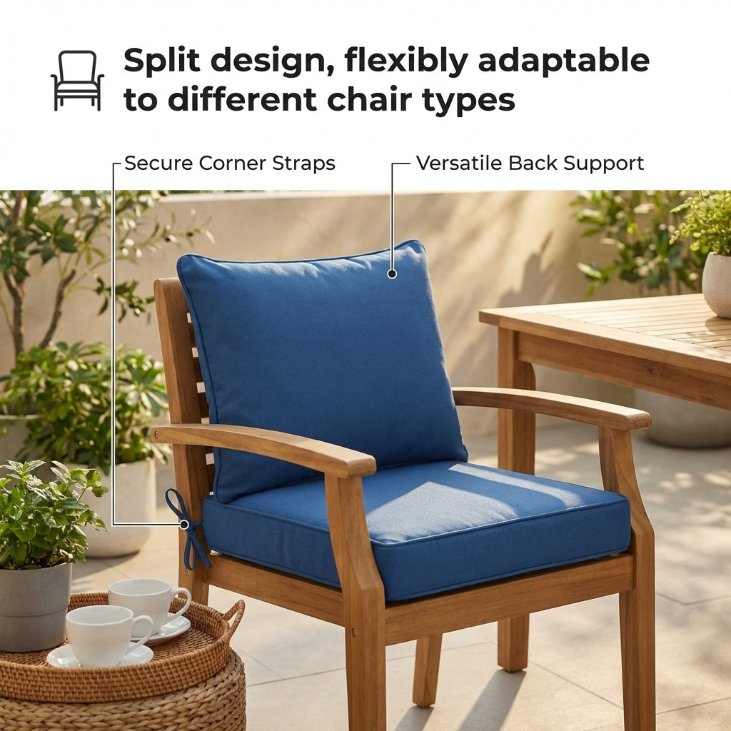 OLILAWN Outdoor Chair Cushions, 24x24x6 Inch Thicken Patio Furniture Cushions Set of 4, Beige-ol-ht049