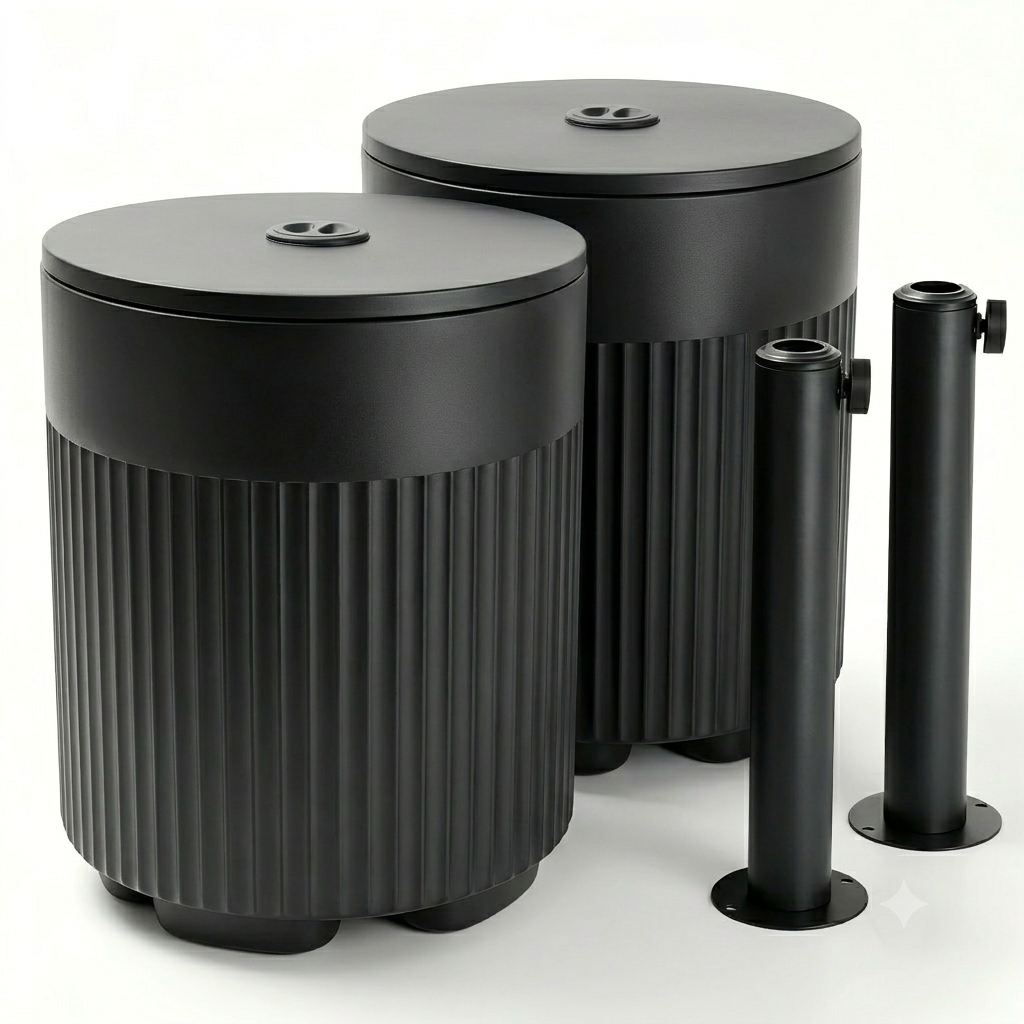 OLILAWN 90lb Outdoor Patio Umbrella Base Water Filled Stand, 2Pack OL-HT044