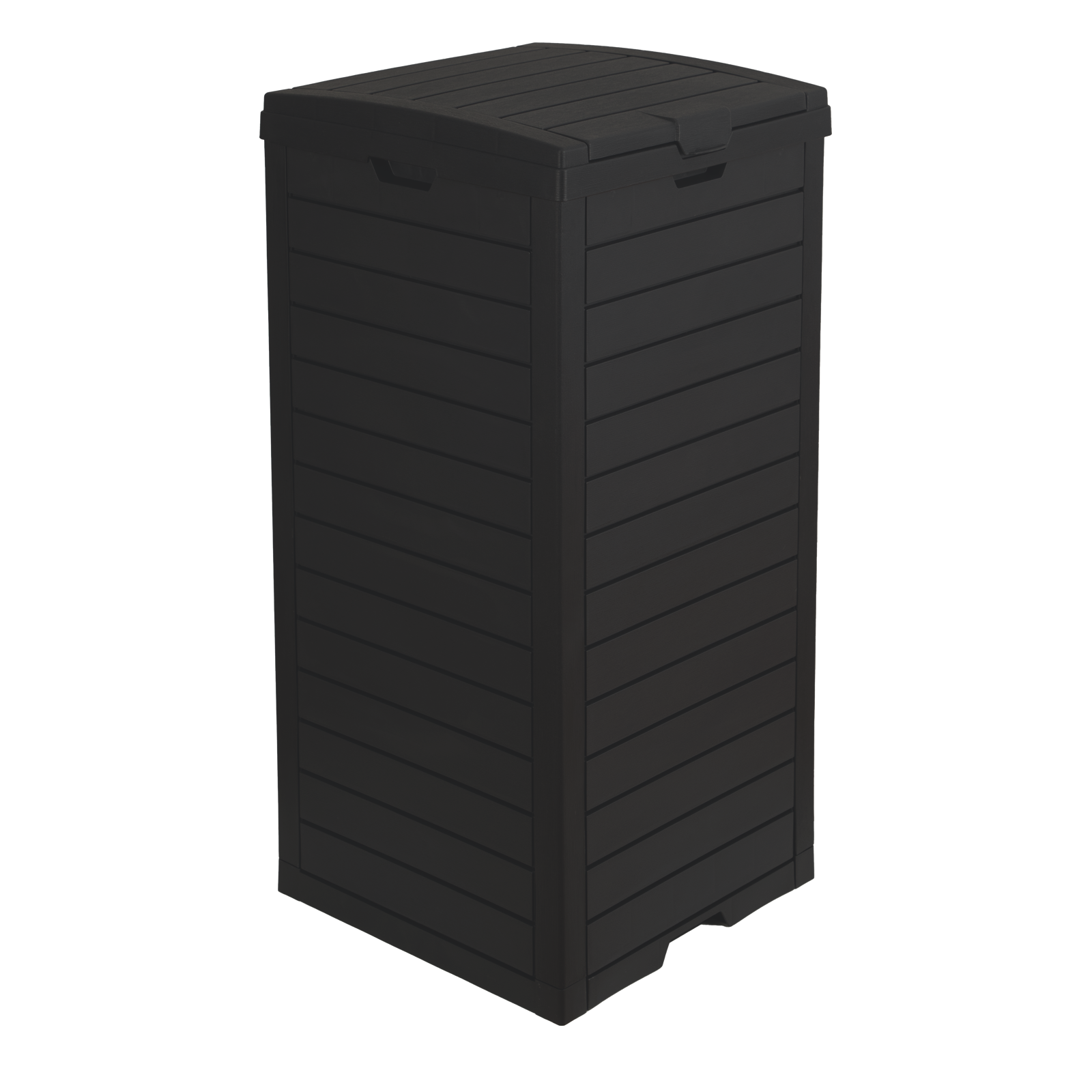 31 Gallon Outdoor Trash Can, Waterproof Resin Waste Bin with Lockable Lid & Drip Tray for Patio, Deck, Backyard & Kitchen