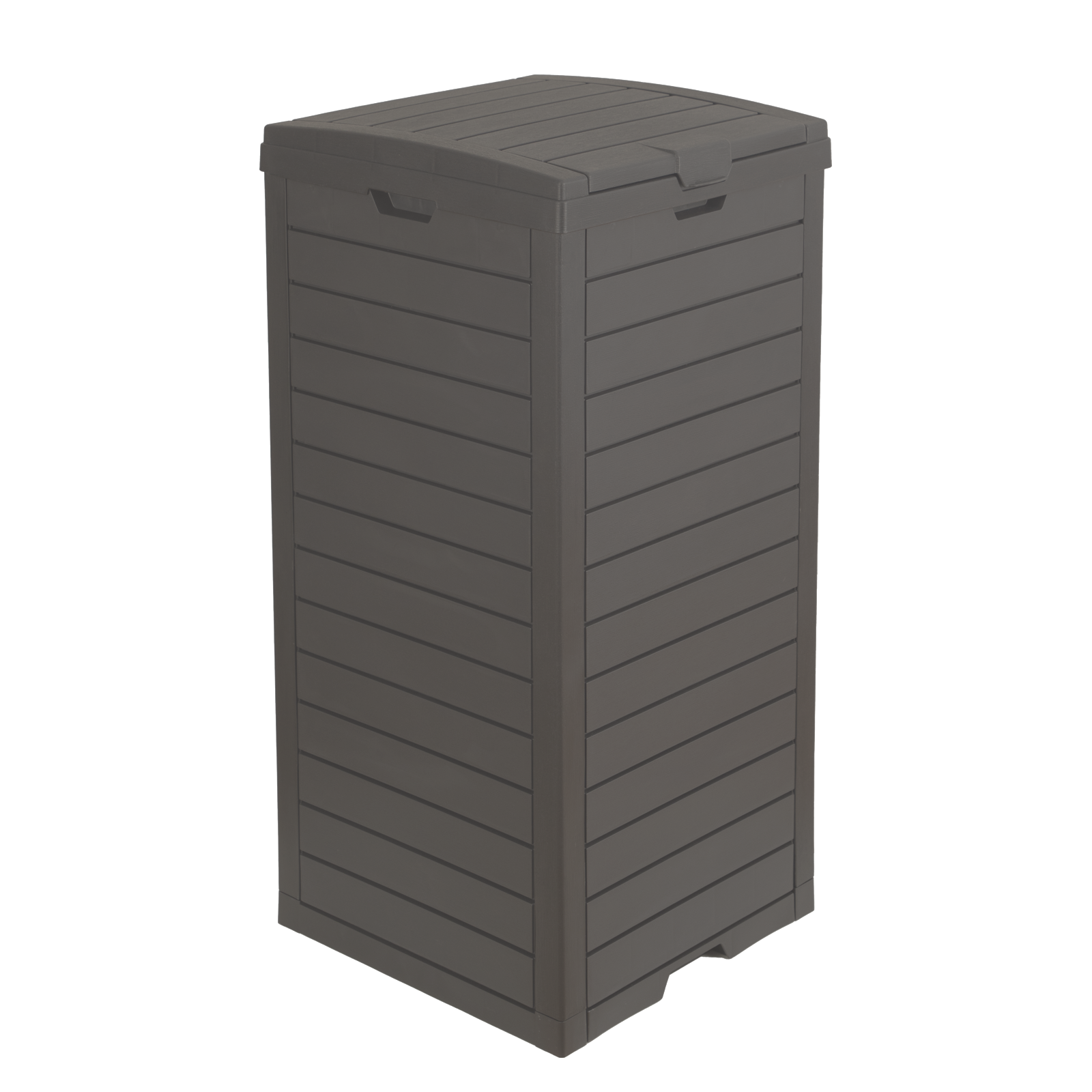 31 Gallon Outdoor Trash Can, Waterproof Resin Waste Bin with Lockable Lid & Drip Tray for Patio, Deck, Backyard & Kitchen