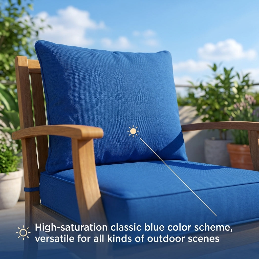 OLILAWN Outdoor Chair Cushions, 24x24x6 Inch Thicken Patio Furniture Cushions Set of 4, Beige-ol-ht049