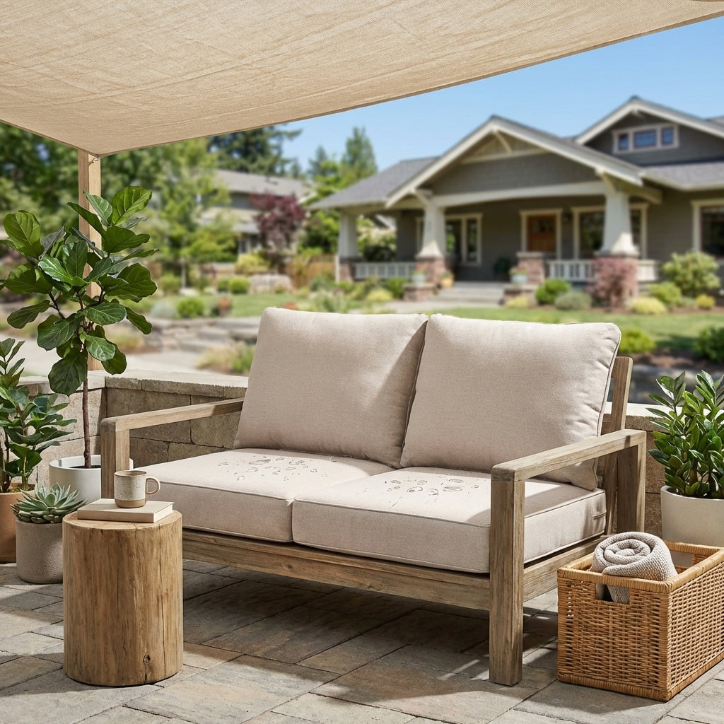 OLILAWN Outdoor Chair Cushions, 24x24x6 Inch Thicken Patio Furniture Cushions Set of 4, Beige-ol-ht049