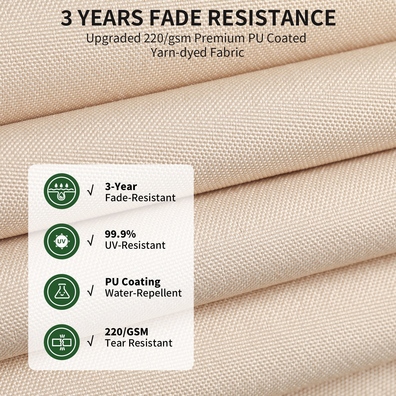 Cymma 10ft Patio Umbrella with Base, Outdoor Large Round Offset Cantilever Umbrella, Cream-CY-HT032