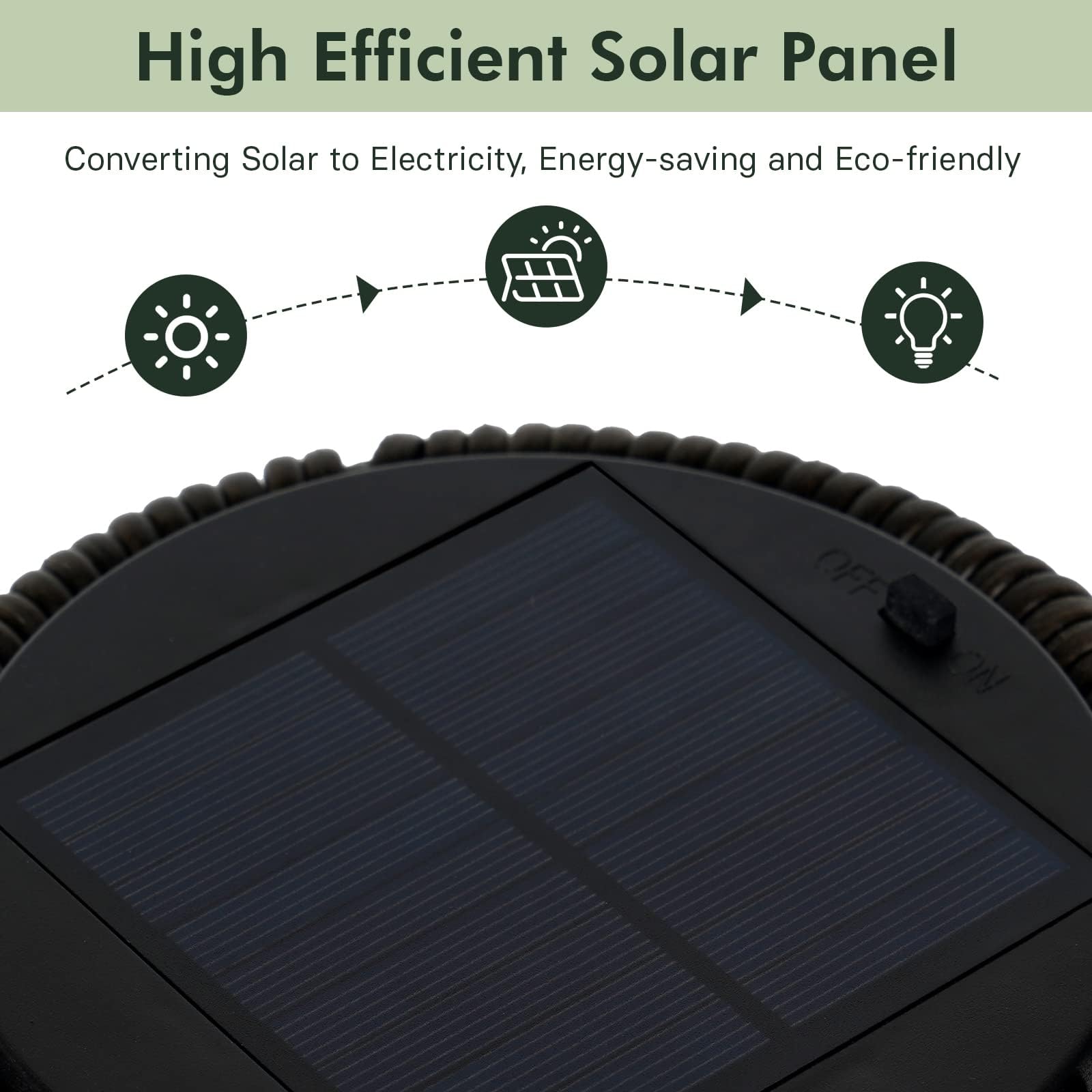 Waterproof Wicker Rattan Outdoor Solar Floor Lamp-Gordes