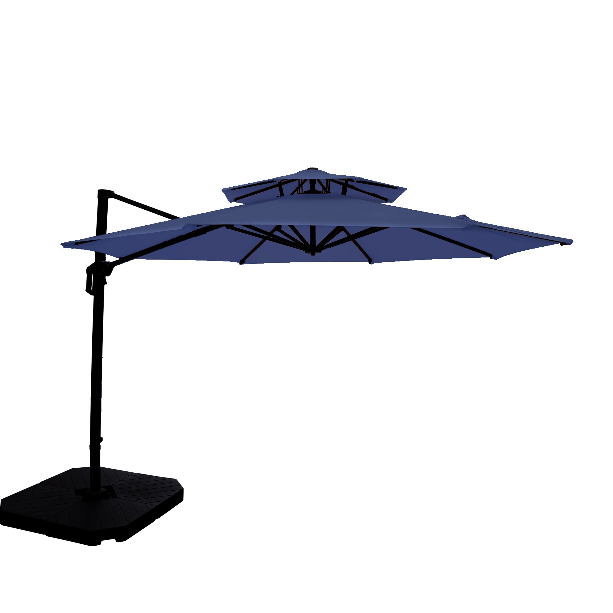 Olilawn 11ft Patio Umbrella Outdoor Round Umbrella with Double Top